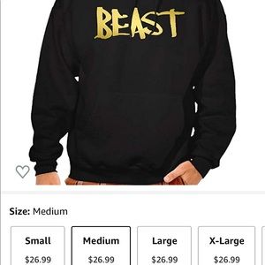 Medium MENS Beast Mode Hoodie Used Condition